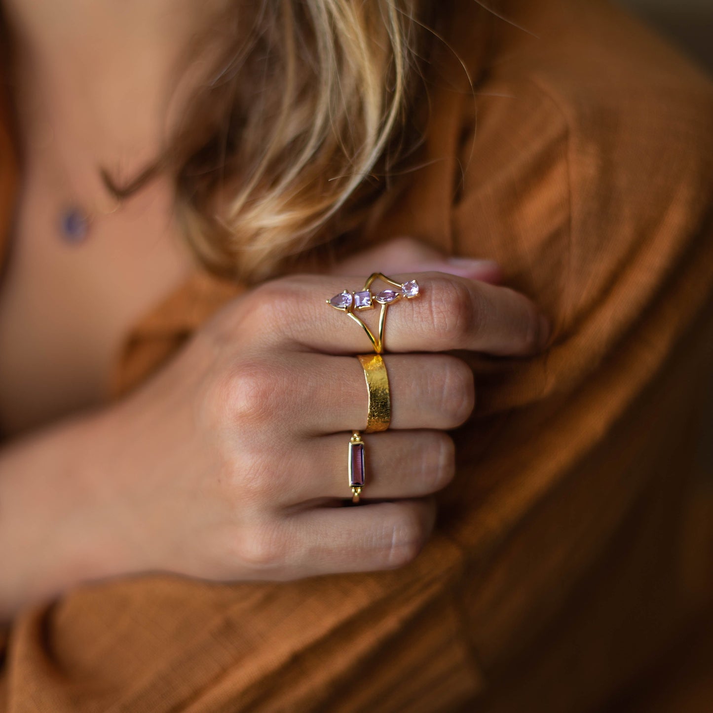 Anillo Lakshmi Amatista
