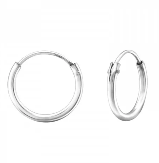 12 mm HOOPS (Silver)