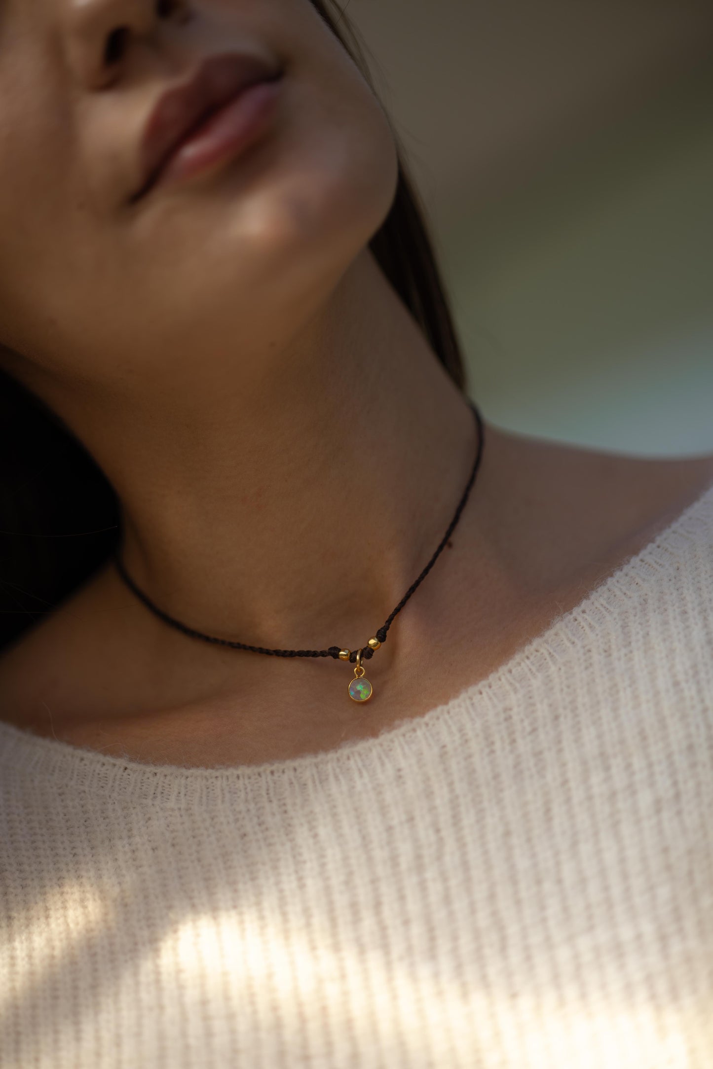 Collar Asha cuerda y plata 925