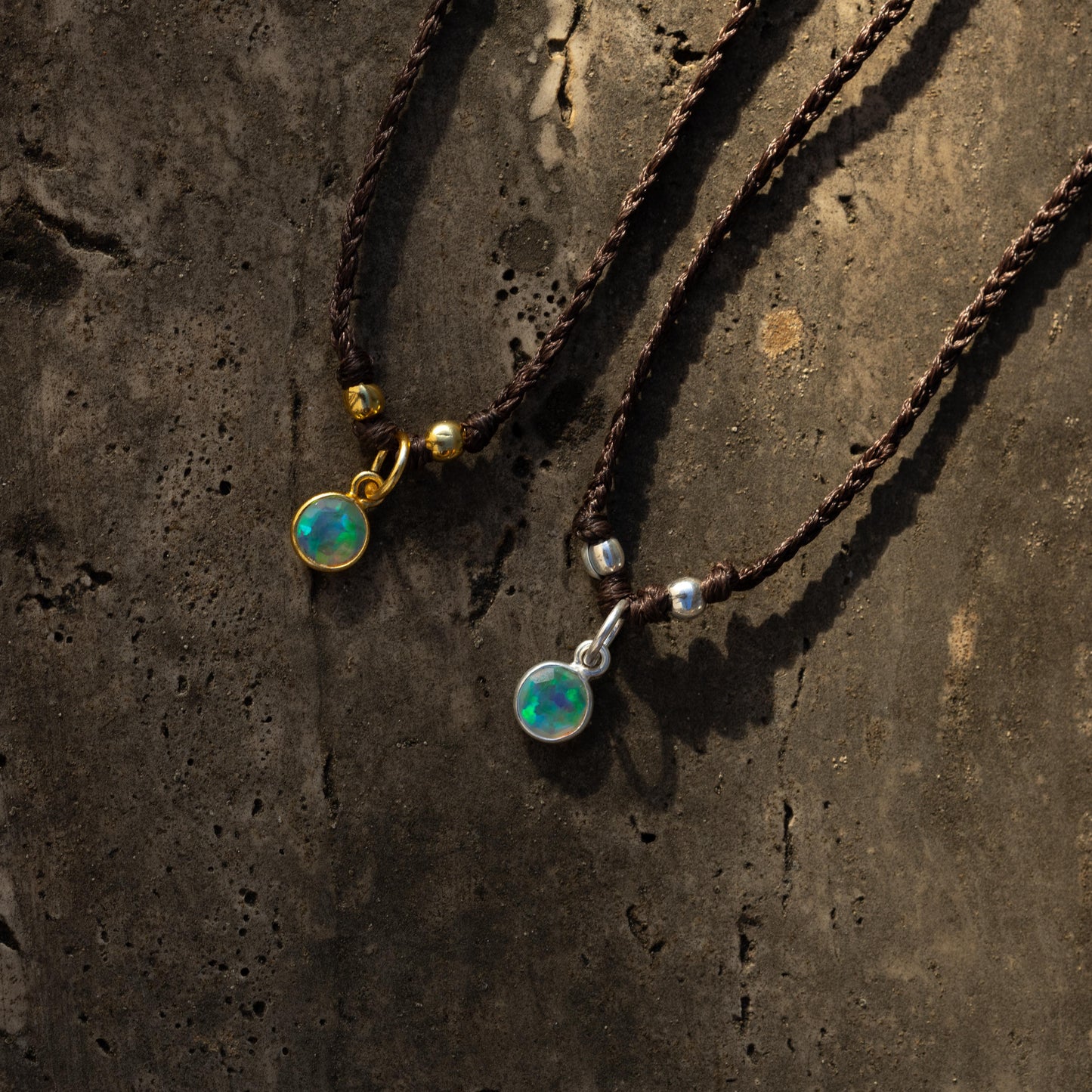 Collar Asha cuerda y plata 925