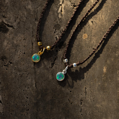 Collar Asha cuerda y plata 925