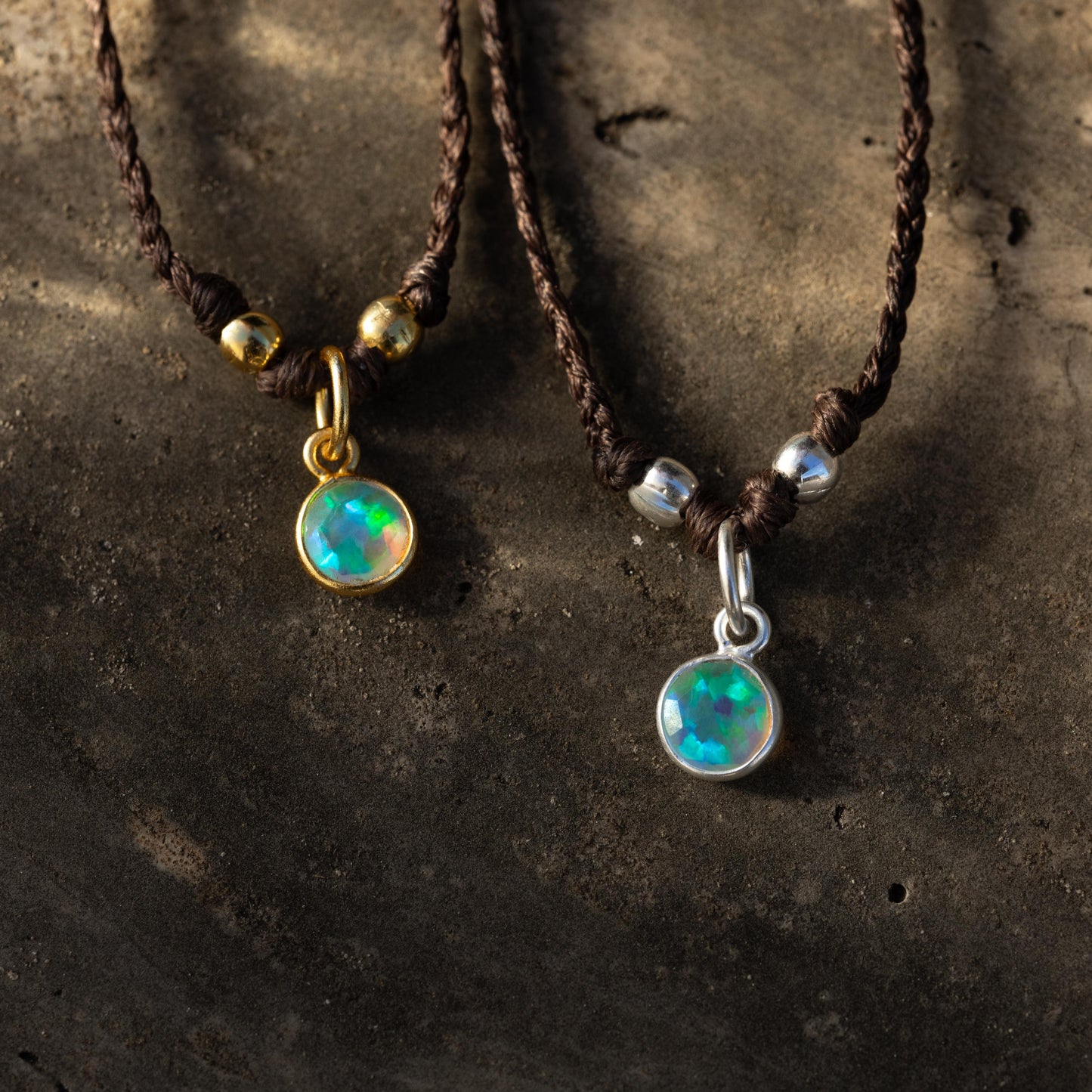 Collar Asha cuerda y plata 925