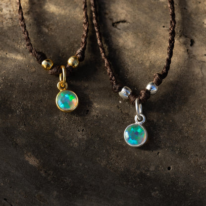 Collar Asha cuerda y plata 925