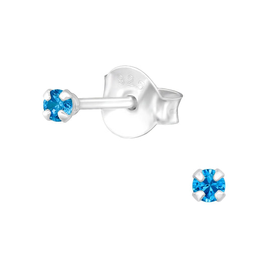 PENDIENTES AKASA 2 mm Azul