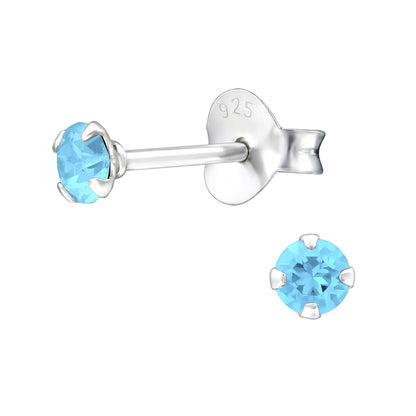 AKASA EARRINGS 3 mm Light Blue