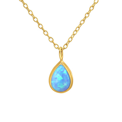 AMISHA BLUE GOLDEN NECKLACE