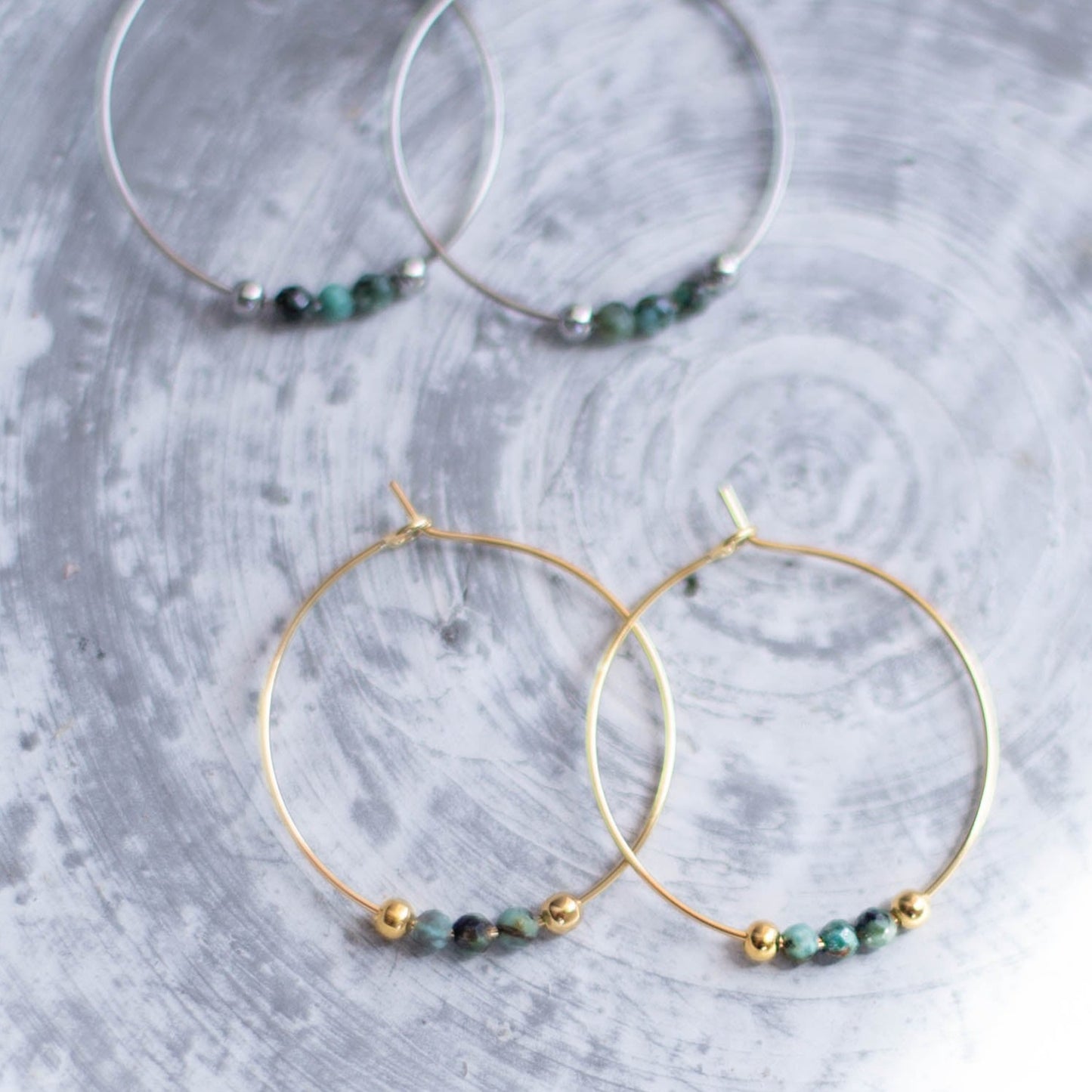 SHANTI TURQUOISE HOOPS