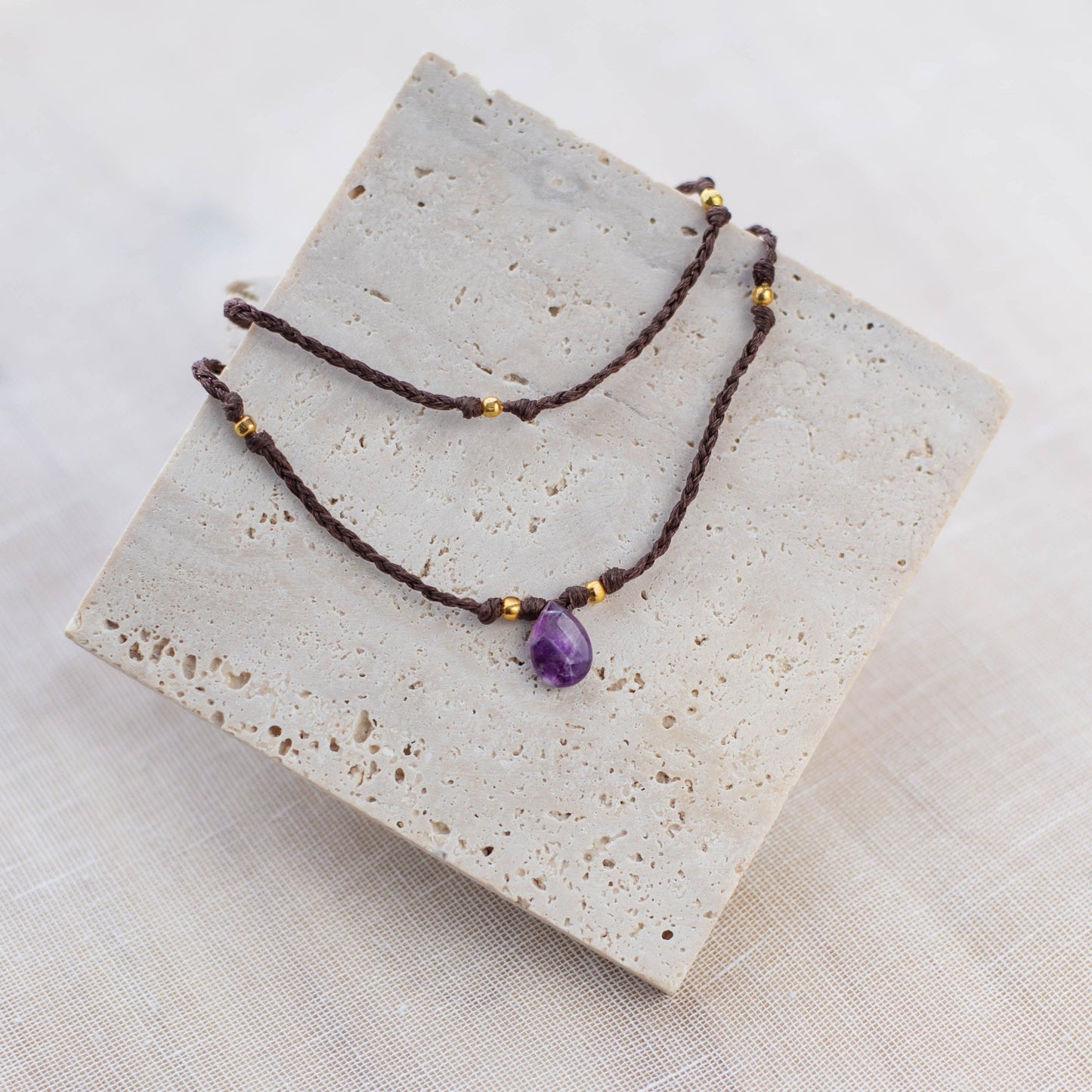 PRANAYA AMETHYST ANKLET