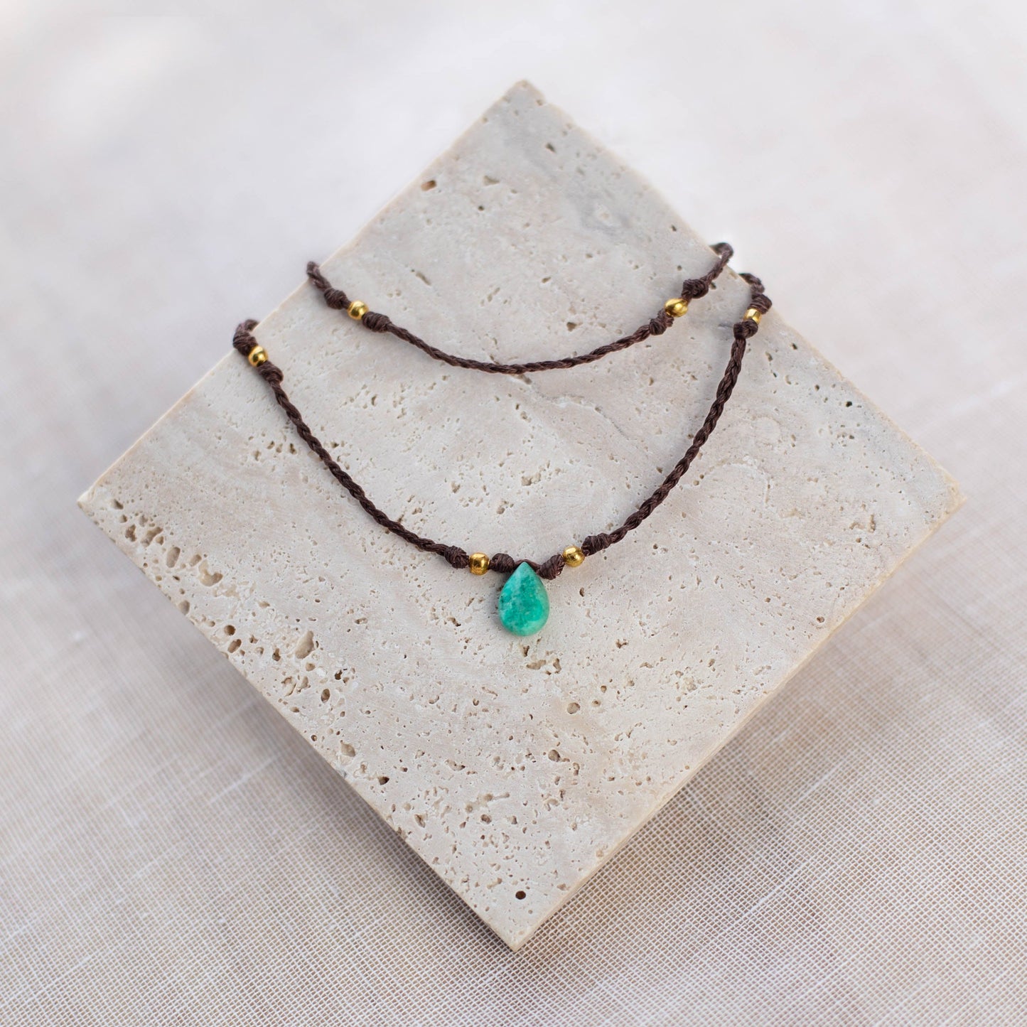 PRANAYA AMAZONITE ANKLET