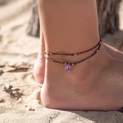 PRANAYA AMETHYST ANKLET