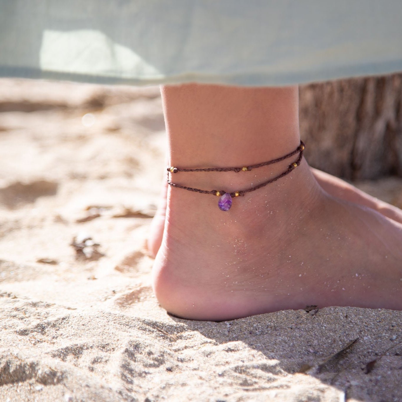 PRANAYA AMETHYST ANKLET