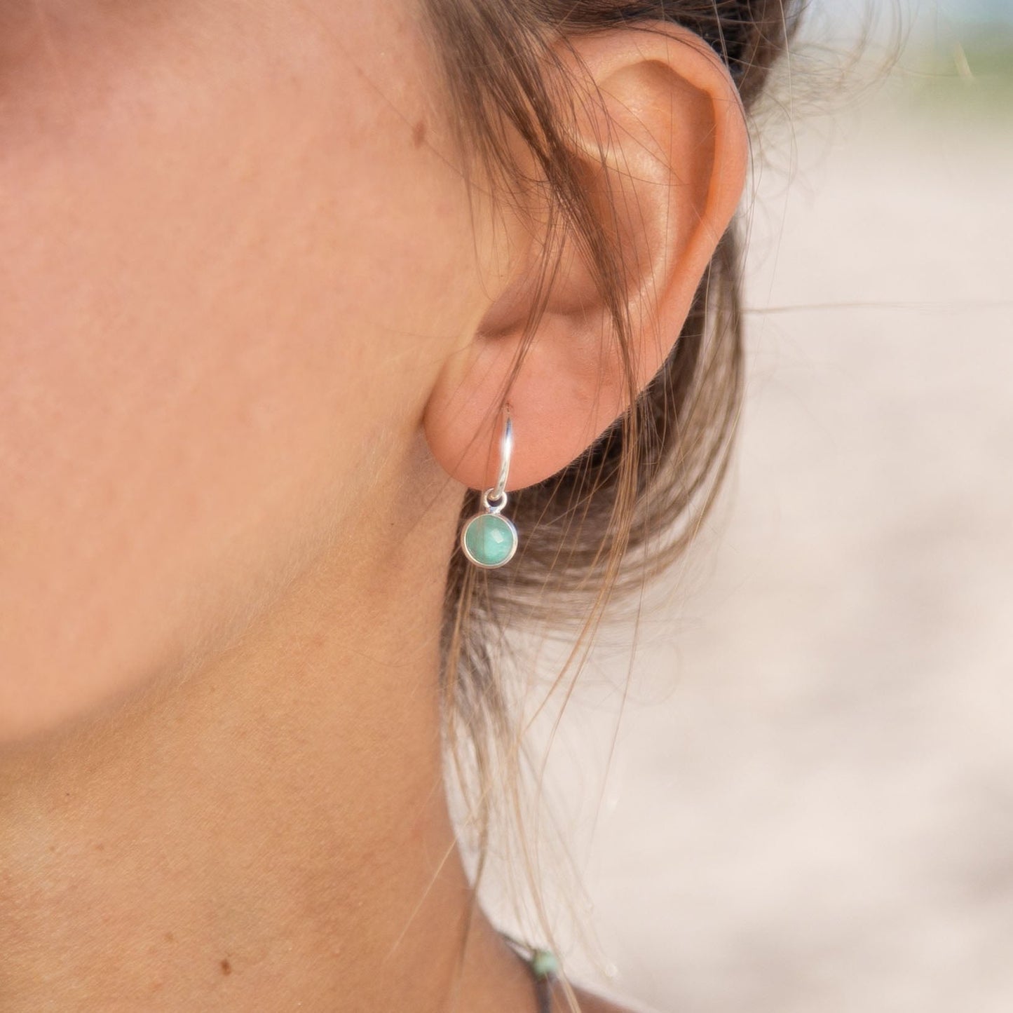 ANAYA AMAZONITE HOOPS