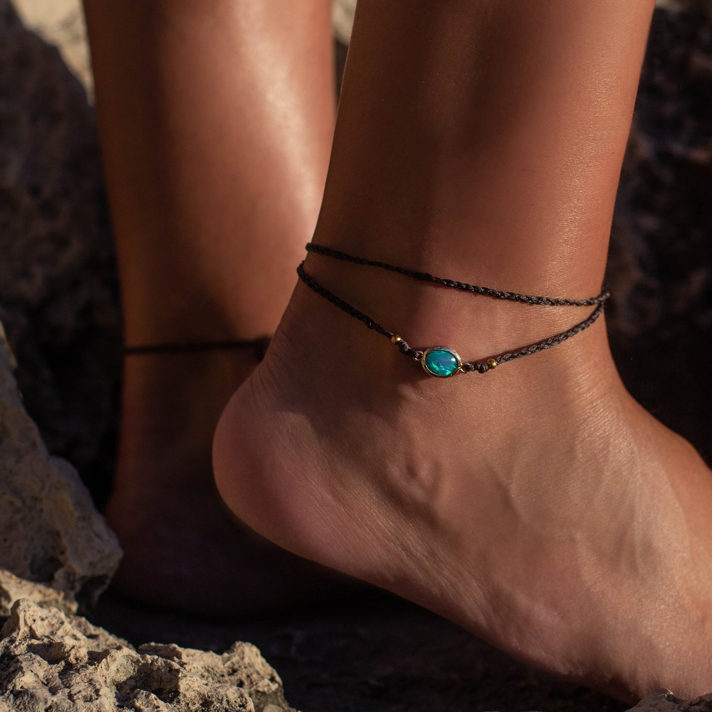 DOUBLE OPAL ANKLET