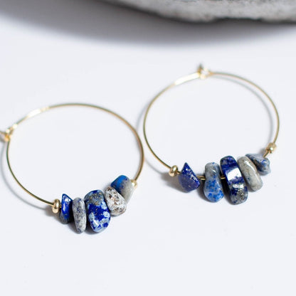 AUREGAN LAPIS LAZULI HOOPS