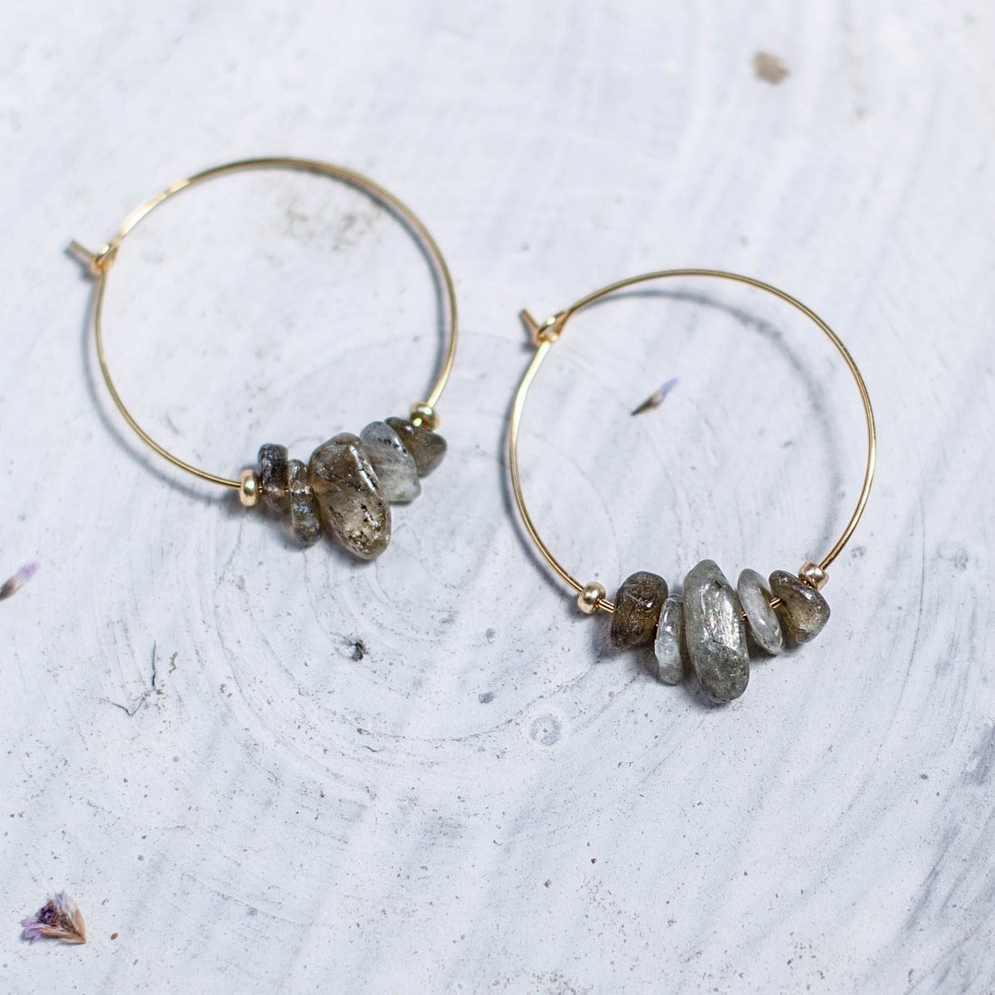 AUREGAN LABRADORITE HOOPS