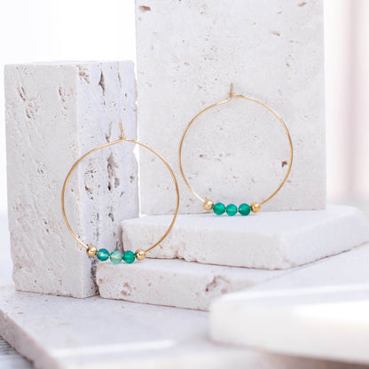 SHANTI AGATE HOOPS