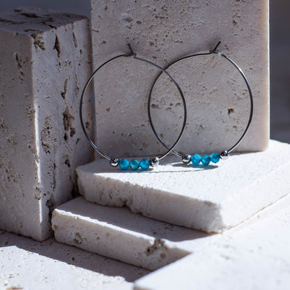 SHANTI APATITE HOOPS