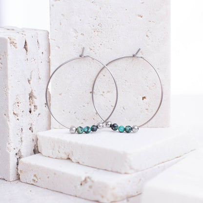 SHANTI TURQUOISE HOOPS