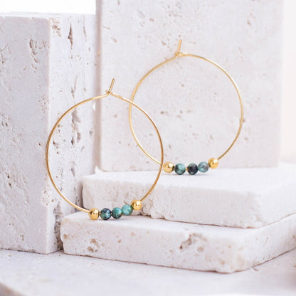 SHANTI TURQUOISE HOOPS