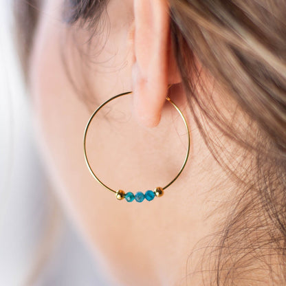 SHANTI APATITE HOOPS