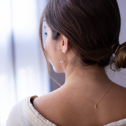 SHANTI LABRADORITE HOOPS