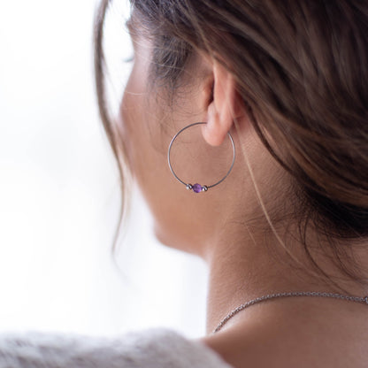 BINTI AMETHYST HOOPS