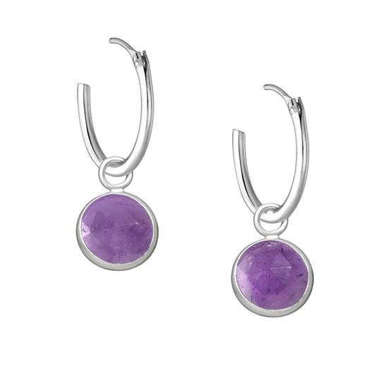 ANAYA AMETHYST HOOPS