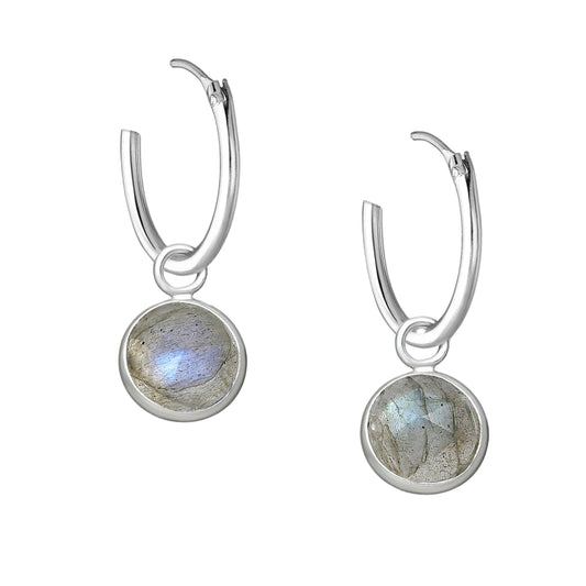 ANAYA LABRADORITE HOOPS