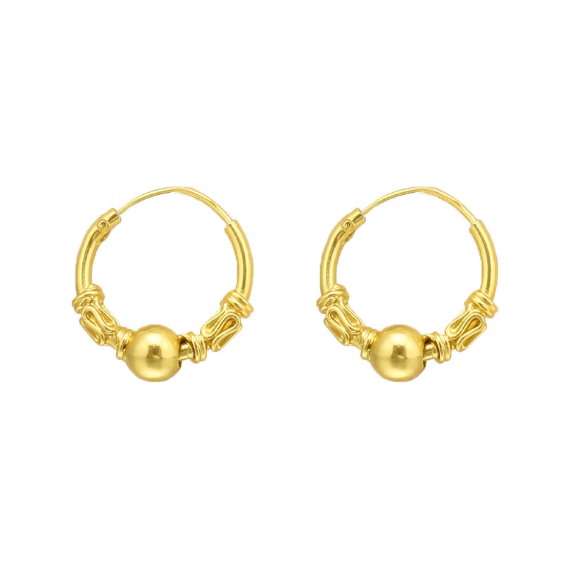 Aros Bali 12 mm (Oro)